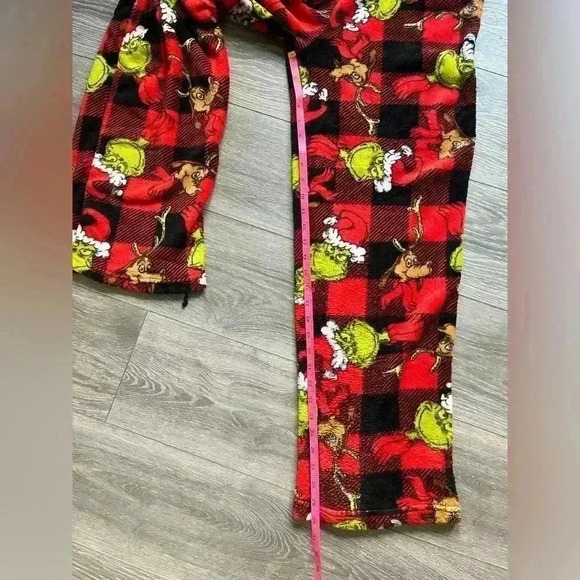 Dr. Seuss The Grinch Fleece Red Holiday Christmas Pajama Pants Men’s Size XL - Picture 4 of 6